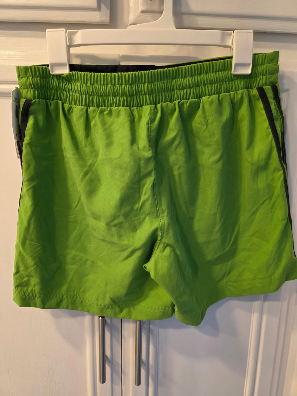 NWT Adidas Women's Neon Green Athletic Shorts ~ Size Medium - Picture 3 of 10